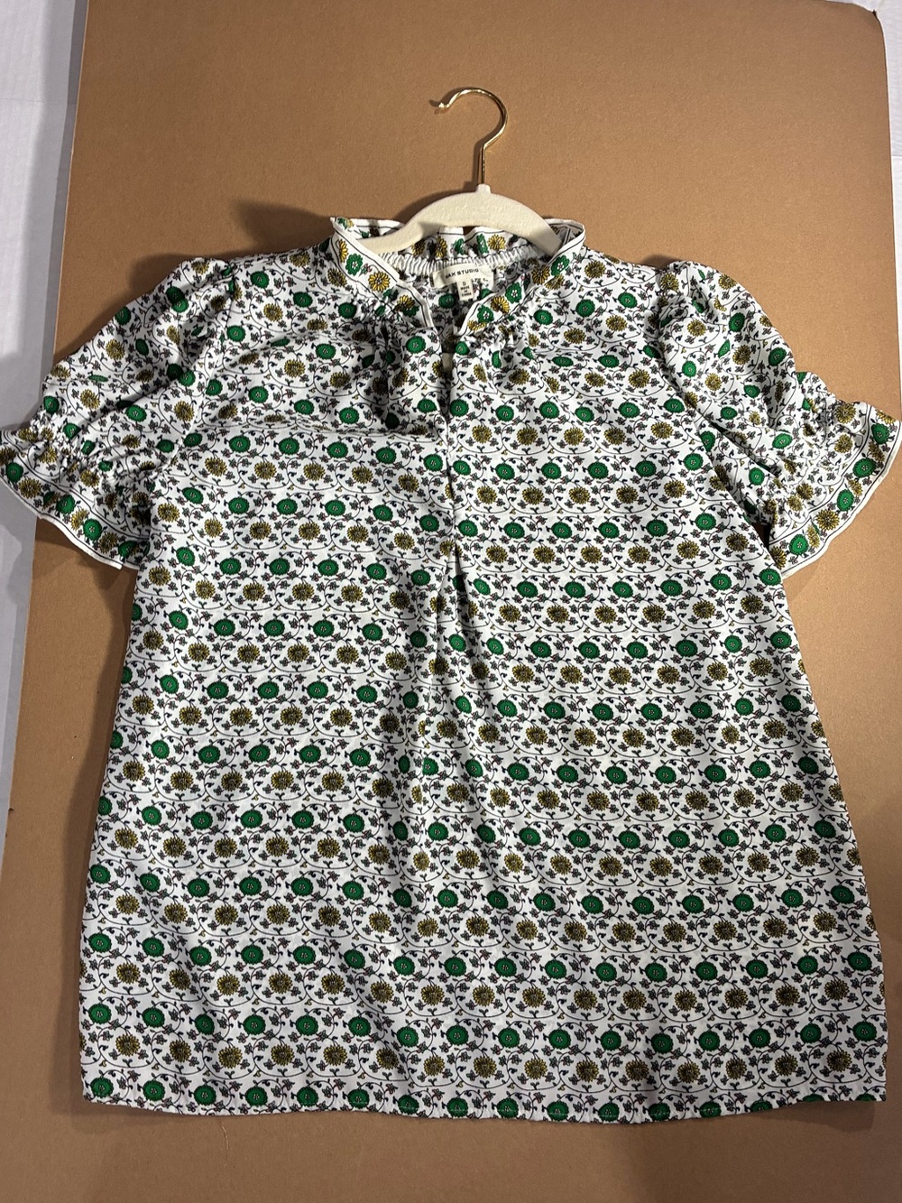 MAX STUDIO RUFFLE TRIM PULLOVER TOP - Picture 2 of 13